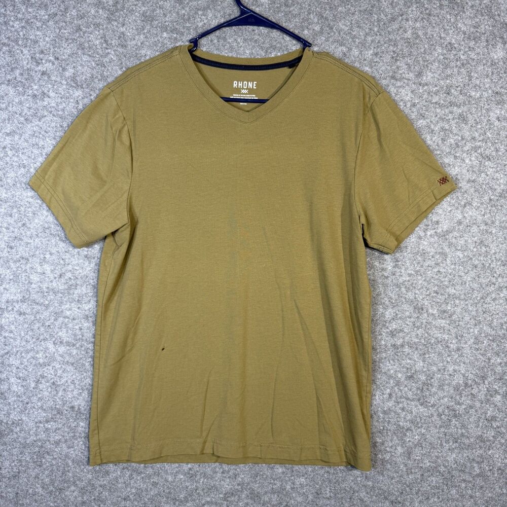 Rhone Men's Short Sleeve Cotton T-shirt Dark Green Size M